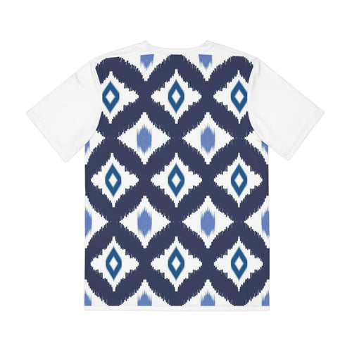 Ikat Diamond All-Over Print Polyester Tee — "Your Style Your Vibe"