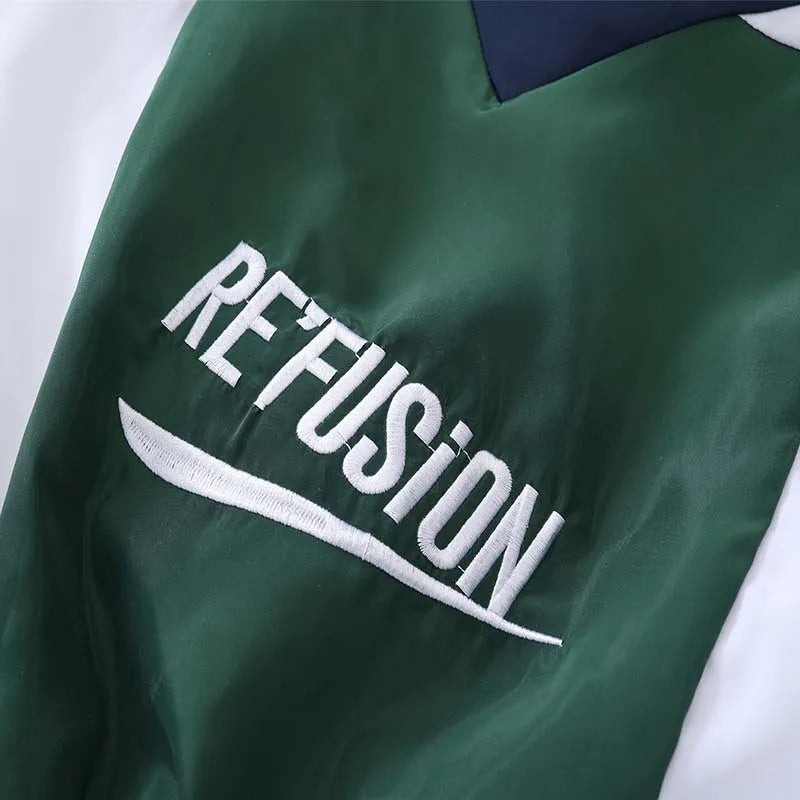 SilkVibe™ Retro Streetwear Windbreaker Jacket